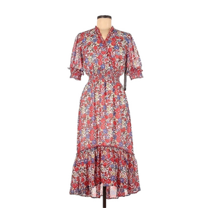 Ryan Michelle Floral Casual Dress Medium Petite NWt